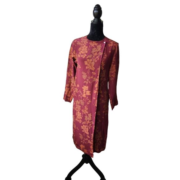 Calvin Klein Dresses & Skirts - Calvin Klein Kimono Wrap Dress Asian Style 100%silk Size 4